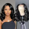 Douyin Bob Wig Human Hair 13x4 Lace Front Wigs Human Hair Pre Plucked Body Wave 180% Density 14 Inch HD Lace Frontal Short Glueless Wigs for Women (1