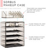 Sorbus Acrylic Makeup Organizer Set, 6-Drawer Vanity & Countertop Cosmetic Storage with Small & Wide Compartments, Black-Tint Makeup Storage for Brus