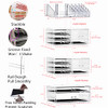 Cq acrylic Clear Makeup Storage Organizer Care Large Cosmetic Display Cases Stackable Storage Box With 10 Drawers For Dresser,Pack of 1
