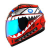 WOW Motorcycle Full Face Helmet Street Bike BMX MX Youth Kids Shark Red