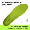 Superfeet All-Purpose Support High Arch Insoles (Green) - Trim-To-Fit Orthotic Shoe Inserts - Professional Grade - Men 13.5-15