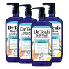 Dr Teal's Body Wash with Pure Epsom Salt, Detoxify & Energize with Ginger & Clay, 24 fl oz (Pack of 4)