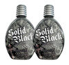 2 PACK Millennium Tanning SOLID BLACK 100X Dark Tanning Lotion Indoor Outdoor Tan Enhancing Silicone Bronzer Tanning Bed Lotion 13.5 Fl oz (400 ml)