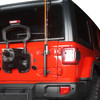 Hooke Road Wrangler Antenna Mount & Tailgate Hinge Mount Single Flag Compatible with Jeep JL Wrangler 2018 2019 2020 2021 2022 2023 2024 2025