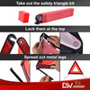 DSV Standard Emergency Triangles, Warning Triangles for Vehicles, Reflective Triangle, Safety Triangles with Case for Vehicles Breakdown, 3-Pack