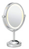 Conair Lighted Makeup Mirror, LED Vanity Mirror, 1X/7X Magnifying Mirror, Double Sided, Corded in Polished Chrome