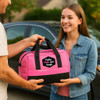 Pretty Pink Roadside Kit - Pink Emergency Kit for Teen Girls and Women - Car Accessories for Women - Durable Carry Bag with Long Jumper Cables, First