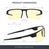 Gaming Glasses | Blue Light Blocking Glasses | Torpedo/Onyx by GUNNAR | 65% Blue Light Protection, 100% UV Light, Anti-Reflective To Protect & Reduce
