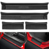 SUPAREE Door Sill Guards Kit fits JL Wrangler with Logo 1941, Black Rubber Door Entry Guards fits 2018-2025 Jeep JLU JT 4-Door Accessories Parts Door