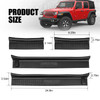 SUPAREE Door Sill Guards Kit fits JL Wrangler with Logo 1941, Black Rubber Door Entry Guards fits 2018-2025 Jeep JLU JT 4-Door Accessories Parts Door