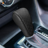 Leather Car Gear Shift Cover, Anti-Slip Dust Waterproof Gear Shifter Stick Protector, Soft Breathable Universal Automotive Shift Knob Decoration Acce
