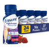 Ensure High Protein Strawberry Nutrition Shake, Ready to Drink, 16g Protein and 27 Vitamins and Minerals, 8 fl oz, 24 Pack