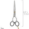 Jaguar Hairdressing Shears Pre Style Ergo 6.0 Inch Professional Stainless Steel Hair Cutting & Trimming Scissors for Salon Stylists and Barbers, Sati