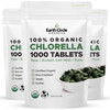 Organic Chlorella Tablets 1000 Count | High Potency Chlorophyll Supplement | Pure Chlorella Pyrenoidosa | Broken Cell Wall for Maximum Absorption | V