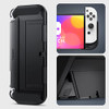 Spigen Thin Fit Designed for Nintendo Switch OLED Model 7 Inch and Joy-Con Controller Dockable Case with Kickstand Protective Case - Black