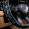 Flying Banner car Steering Wheel Cover Faux Leather Massage Universal fit 3D Honeycomb Hole Anti-Slip Sporty 15 Inches (Blue Black)