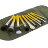 Bdellium Tools Professional Makeup Brush Travel Series - Mineral 10pc. Brush Set with Roll-Up Pouch