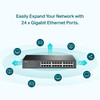 TP-Link 24 Port Gigabit Switch Easy Smart Managed Plug & Play Desktop/Rackmount Sturdy Metal w/ Shielded Ports Support QoS, Vlan, IGMP & LAG (TL-SG10