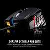 Corsair Scimitar RGB Elite Wired MOBA/MMO Gaming Mouse  18,000 DPI  17 Programmable Buttons  iCUE Compatible  PC, Mac, PS5, PS4, Xbox  Black