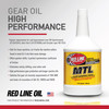 Red Line 50204 SAE 75W80 API GL-4 Manual Transmission and Transaxle Lubricant (MTL) Car Gear Oil - 1 Quart (4 Pack)