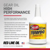 Red Line 57904 75W90 GL-5 Synthetic Gear Oil for Hypoid Limited Slip Differentials - 1 Quart (4 Pack)