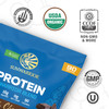 Organic Plant Based Protein Powder | Vegan Organic Protein Powder Chocolate Flavored with BCAA Amino Acids & Hemp Seed Pea Blend | Non-GMO Soy Dairy