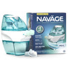 Navage Starter Bundle  Nasal Irrigation System - Saline Nasal Rinse Kit with 1 Nose Cleaner and 30 SaltPods for Congestion Relief ($109 Value). Sinu