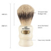 Simpsons Duke 3 D3 Best Badger Shaving Brush High Density Knot Hand Turned Ivory Handle Premium Wet Shave Brush Creates Thick Luxurious Lather with D