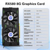 HyperRender RX 580 Graphics Card 8GB 2048SP GDDR5 256 Bit PC Gaming Video Card Computer Graphics Boards 3*DP 1*HDMI PCI Express 3.0 with Freeze Fan S