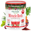 MacroLife Naturals Miracle Reds Superfood Powder 19 Blended Fruit & Berry Polyphenols Enzymes Probiotics & Antioxidants Supplement - Raw Non-GMO & Ve