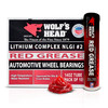 Wolfs Head Red Grease NLGI #2 (836-88301-91) Premium Tacky Red Grease for Long-Lasting Lubrication, High Temp Protection & Heavy Duty Wheel Bearing/