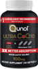 Qunol Ultra CoQ10 100mg 3X Better Absorption Patented Water and Fat Soluble Natural Supplement Form Coenzyme Q10 Antioxidant for Heart Health Packs S
