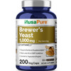 NusaPure Brewers Yeast - Suitable for Vegetarian/Vegan, Non - GMO - 1000mg 200 Capsules