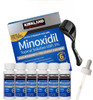 (6 Pack) Kirkland Minoxidil for Men Hair Regrowth Treatment, Liquid Extra Strength 5% Topical Solution, 6 Months Supply - Dropper Applicator and Micr