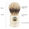 Simpsons Chubby 2 Super Shaving Brush - CH2 High Density Knot, Hand-Turned Ivory Handle Simpson Shaving Brushes - Wet Shave Deluxe Thick & Luxurious