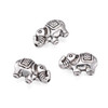Craftdady 20Pcs Antique Silver Metal Lucky Elephant Spacer Charm Beads 8.5x12mm Tibetan Detailed Carved Animal Beads for DIY Jewelry Craft Making