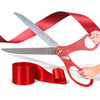 Grand Opening Ribbon Cutting Ceremony Kit 25" Grand Opening Ribbon and Scissors for Special Events Inaugurations and Ceremonies