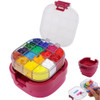 Paint Saver Storage Palette Box 16-Well Portable Airtight (Red, 0.95x 4.6x 3.5")