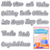 Threetols 14 PCS Holiday Words Metal Die Cuts for Card Making, Birthday Thanksgiving Words Cutting Dies for Paper Craft DIY Decor Holiday Card Making