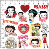 Betty Boop 50ct Vinyl Large Deluxe Stickers Variety Pack  Laptop, Water Bottle, Scrapbooking, Tablet, Indoor/Outdoor