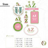 Desert Cactus Delta Zeta Sticker Standard Sheet Decal Laptop Water Bottle Car dz (Full - Standard)