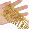 12 Yards Fringe Trim Curtain Fringes 2.5 Inch Wide Fabric Trims Tassel for Sewing Clothing DIY Crafts Home Decor (Gold)