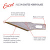 Excel Blades #11 Zirconium Nitride-Coated Hobby Knife Blades  100 Pack Precision Utility Replacement Blades for Crafts, Scrapbooking, Stencil & Pape