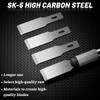 Size 18 Chiseling Blades SK5 Knife Blades No Handles Knife Square Blade Carbon Steel Chisel Tip Knife Blade with Plastic Storage Boxes for Craft Carv