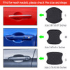 WORCAS 4Pcs Car Door Handle Protective Films,Universal 3D Carbon Fiber Car Door Handle Paint Protection Film for Grip Recesses(S)
