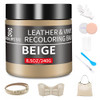 Leather Recoloring Balm,8.5oz Leather Color Restorer,Beige Leather Repair kit for Furniture and Car Interior,Leather Couch Scratch Repair,Leather Dye