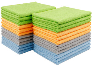 AIDEA Microfiber Cleaning Cloth 24 Pack, Microfiber Towels for Cars, Soft & Absorbent Cleaning Rags, Premium Lint Free Shop Towels for House, Kitchen