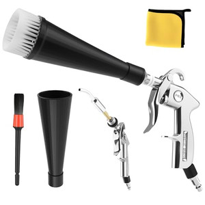GOCCIDA Car Cleaning Gun Detailing Interior Dryer Air Blow Gun with 2 Set Nozzle,Car Detailing Kits Interior Cleaner for Vehicle Upholstery Carpet Se