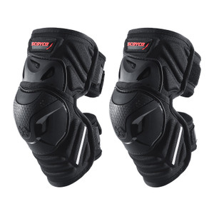 Scoyco Motocycle Knee Shin Pads for Adults - CE Level 1 Adjustable Motocross Knee Guards with TPU Protective & Dynamic Flex Racing Gear