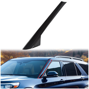 Left A-Pillar Molding Windshield Outer Trim Compatible with 2011-2019 Ford Explorer 4 Door Utility Replace for BB5Z-7803145-AA, BB5Z-7803137-AB W/Sid